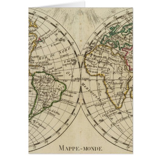 Double hemisphere map cards (Front)