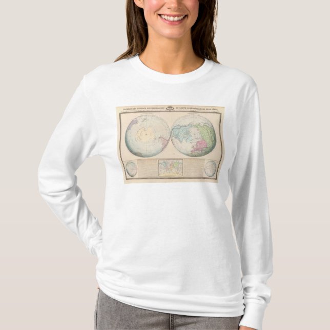 Double Hemisphere Map of the World T-Shirt (Front)
