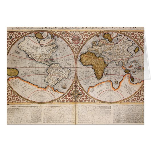 Double Hemisphere World Map, 1587 Cards (Front Horizontal)