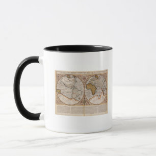 Double Hemisphere World Map, 1587 Mug
