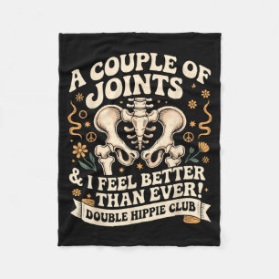 Double Hipe Club Shirt New Hip Replacement Fleece Blanket