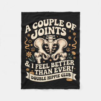 Double Hipe Club Shirt New Hip Replacement  Fleece Blanket