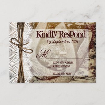 Double Horseshoes Rustic Wedding Rsvp Cards by RusticCountryWedding at Zazzle