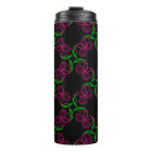 Double Hot Pink Roses Pattern