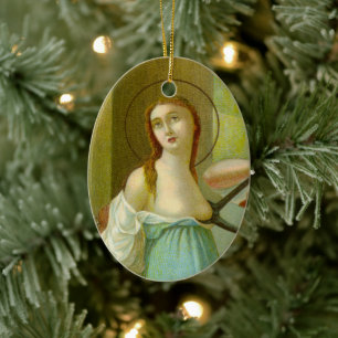 Double Image St. Agatha  (M 003) Ceramic Ornament