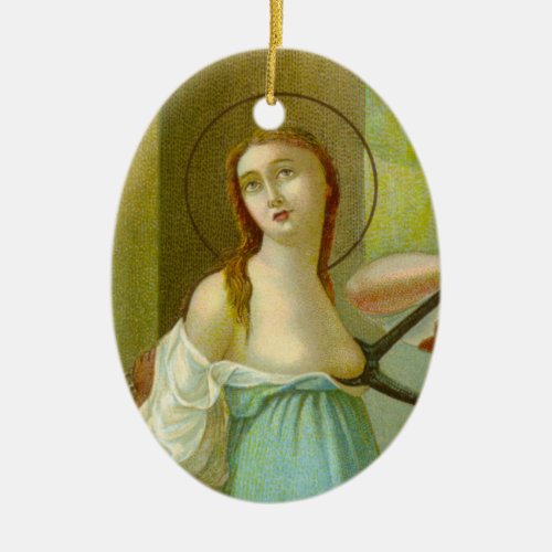 Double Image St Agatha M 003 Ceramic Ornament