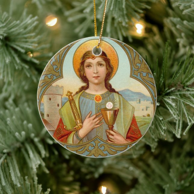 Double Image St. Barbara (BK 001) Ceramic Ornament (Tree)