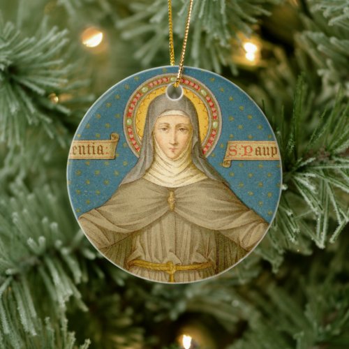 Double Image St Clare of Assisi SAU 027 Ceramic Ornament