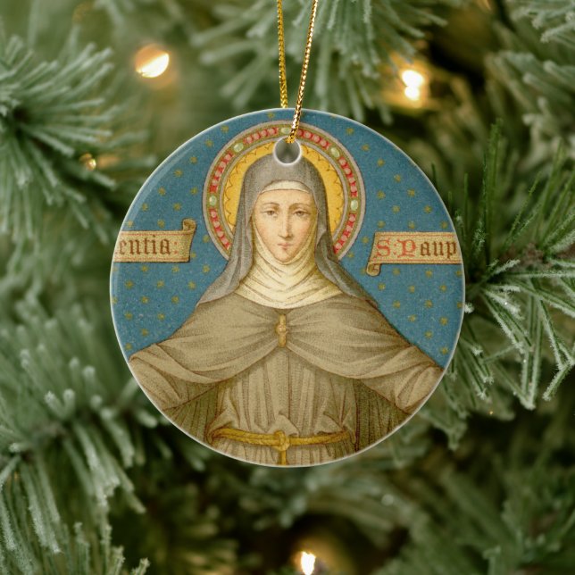 Double Image St. Clare of Assisi (SAU 027) Ceramic Ornament (Tree)