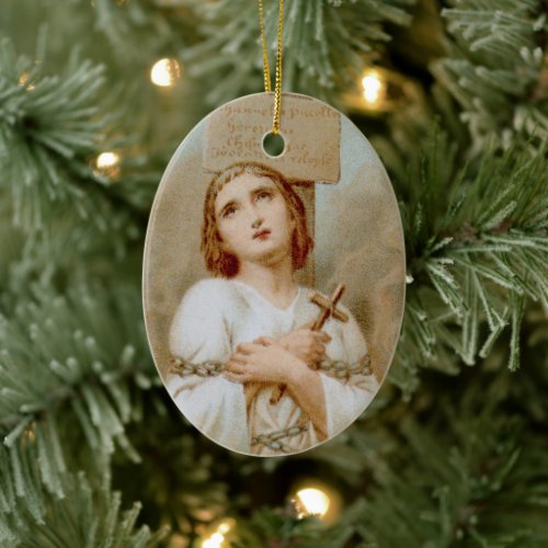 Double Image St Joan of Arc BF 01 Oval Ceramic Ornament