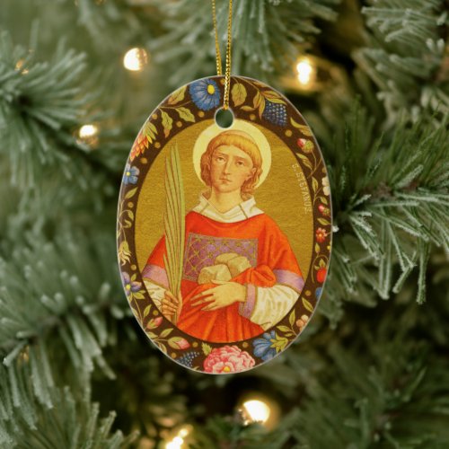 Double Image St Stephen the ProtoMartyr PM 08 Ceramic Ornament