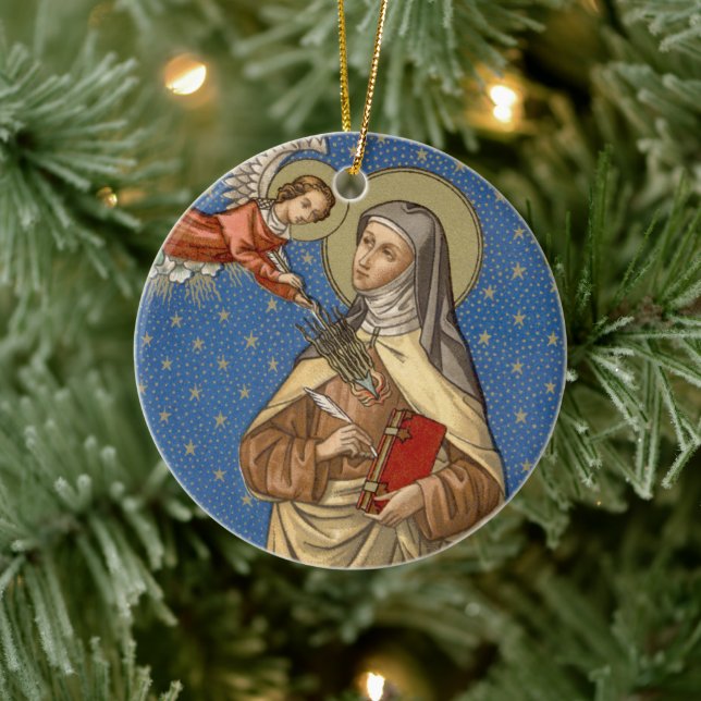 Double Image St. Teresa of Avila (SAU 28) Ceramic Ornament (Tree)