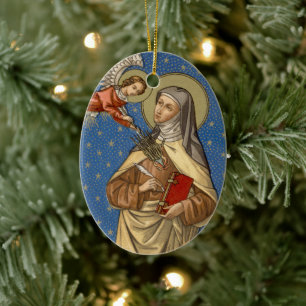 Double Image St. Teresa of Avila (SAU 28) Oval Ceramic Ornament