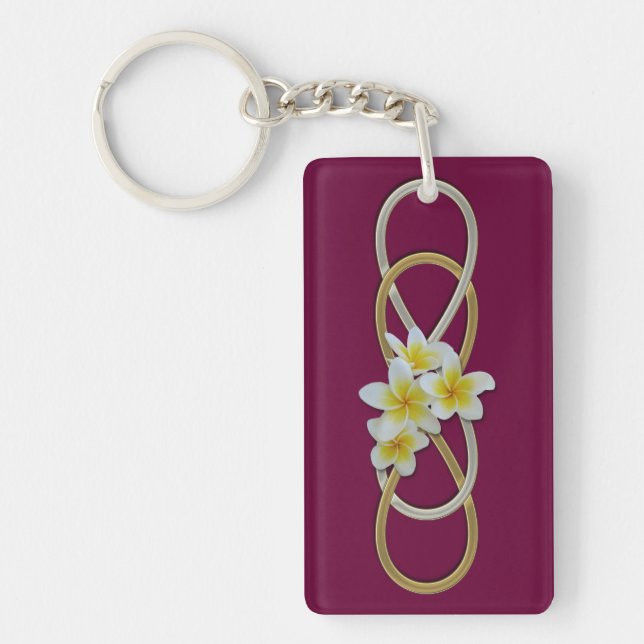 Double Infinity BiColor Frangipani Keychain (Front)