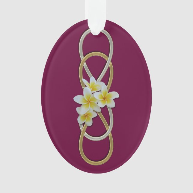 Double Infinity BiColor Frangipani Ornament (Front)