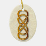 Double Infinity Cloisonne&#39; Amber 3 Ornament at Zazzle