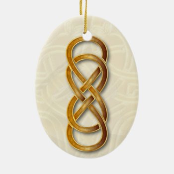 Double Infinity Cloisonne' Amber 3 Ornament by LilithDeAnu at Zazzle