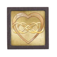 Double Infinity Gold Heart 5 - Gift Box