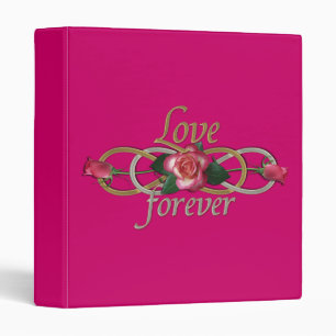 Double Infinity - Roses Love forever 3 Ring Binder