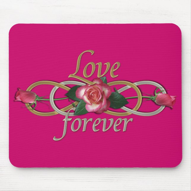 Double Infinity - Roses Love forever Mouse Pad (Front)