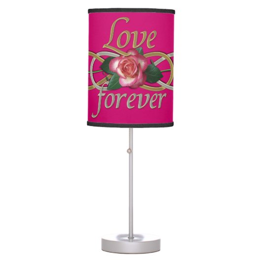 Double Infinity - Roses Love forever Table Lamp (Front)