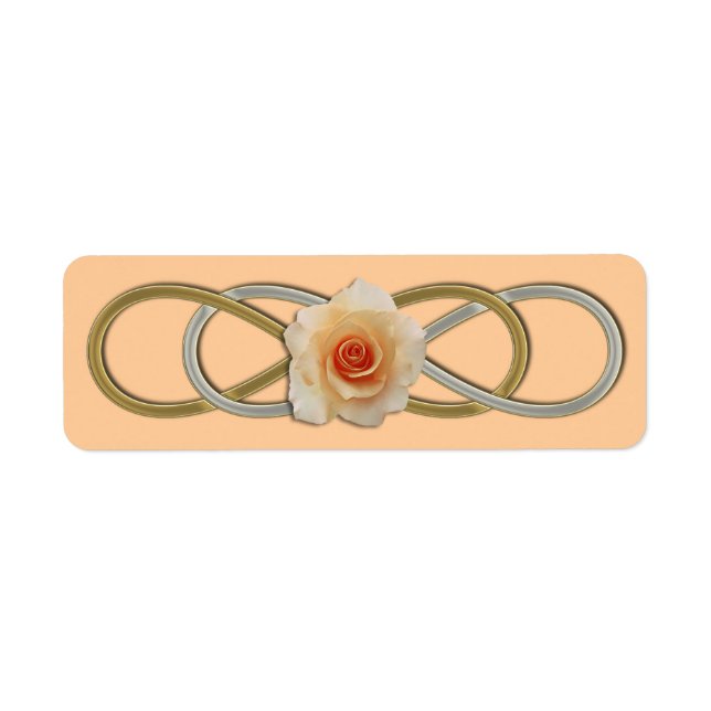 Double Infinity Silver Gold Rose Label (Front)