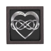 Double Infinity Silver Heart 6 - Gift Box