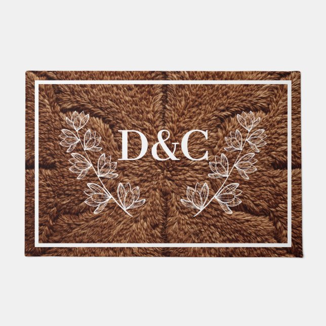 Double Initial Custom Doormat (Front)