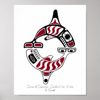 Double Killer Whale Tsimpsian Art Poster