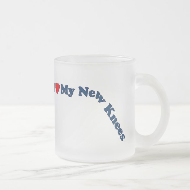 Double Knee Replacement Gifts | Get Well Frosted Glass Coffee Mug (Right)