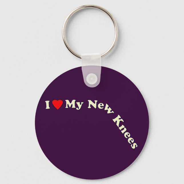 Double Knee Replacement Gifts | Get Well Keychain (Front)