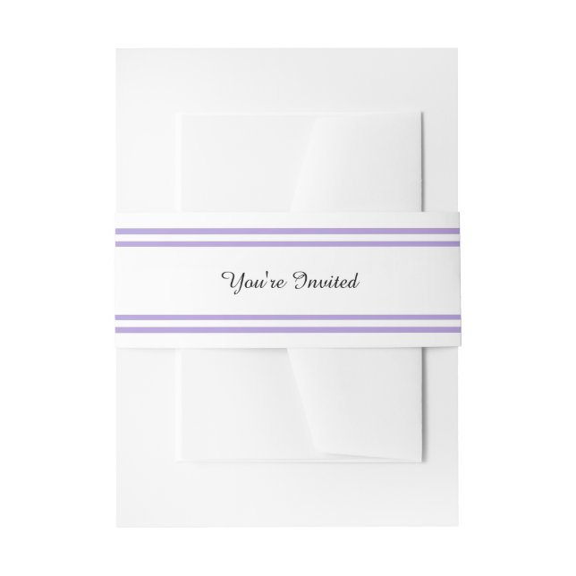 Double Lavender Trim - Belly Band (Front Example)