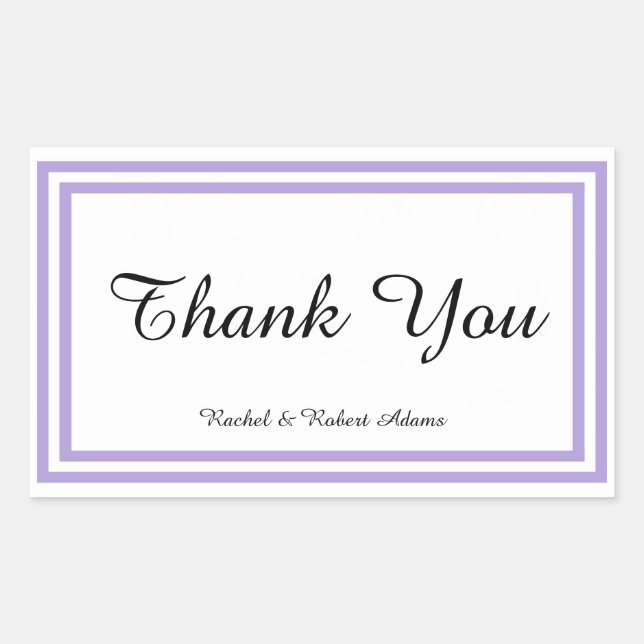 Double Lavender Trim - Rectangle Sticker (Front)
