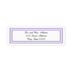 Double Lavender Trim - Return Address Label