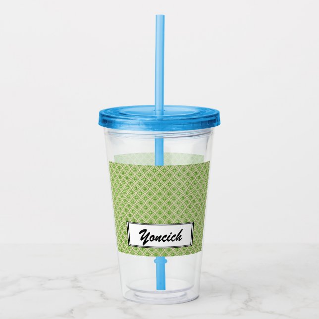 Double Leaf Circle by Kenneth Yoncich Acrylic Tumbler (Front)