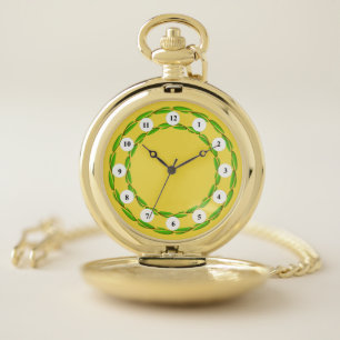 Double Leaf Circle(Classic Face)by Kenneth Yoncich Pocket Watch