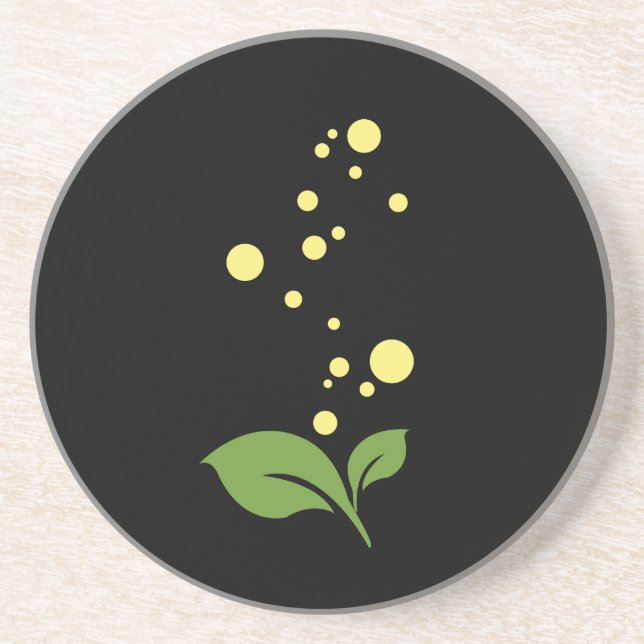 Double Leaf Sandstone Coaster (Front)