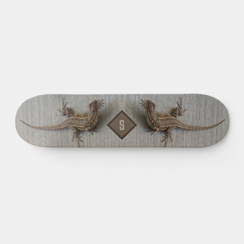 Double Lizard Monogram Skateboard