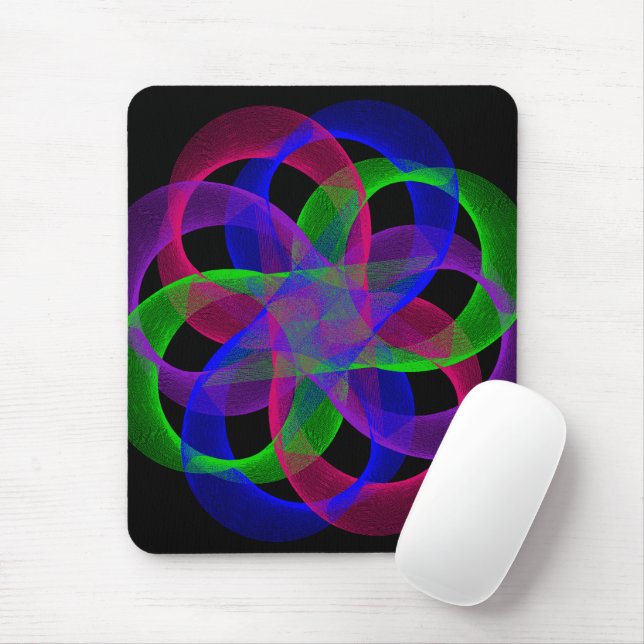 Double Loop Mesh Geometric Mouse Pad (With Mouse)