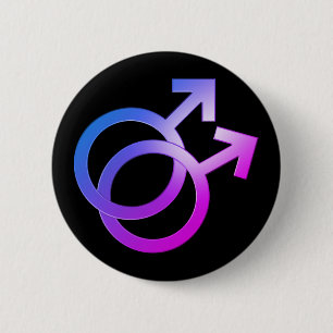 Double Male Symbol Button