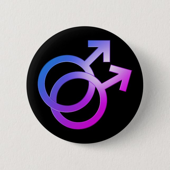 Double Male Symbol Button (Front)