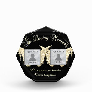 Double Memorial add Photos Keepsake Acrylic Award