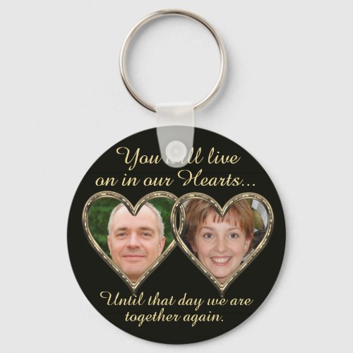 Double Memorial Add Photos Keepsake Keychain
