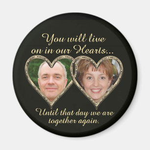 Double Memorial Add Photos Keepsake Magnet