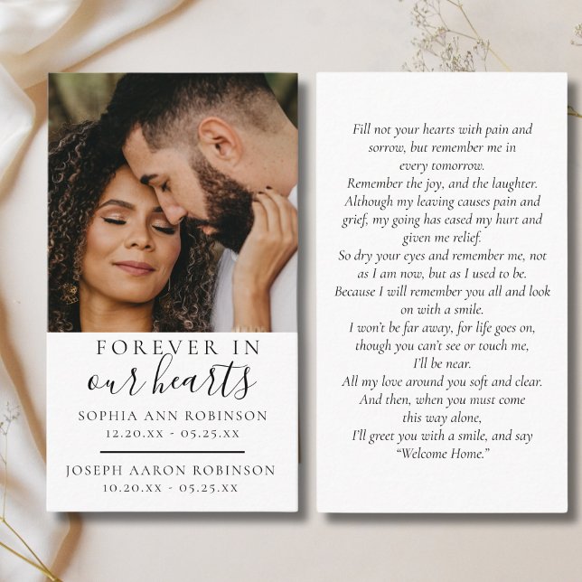 Double Memorial Photo Funeral Prayer Card (Creator Uploaded)