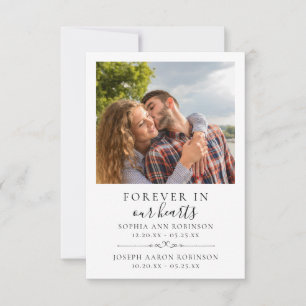 Double Memorial Photo Funeral Prayer Card