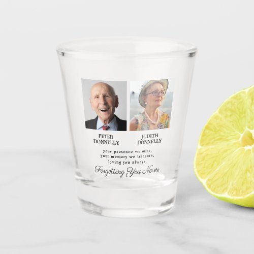 Double Memorial Remembrance Toast Shot Glass