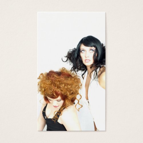 Double model shot business card