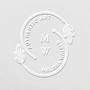 Double Monogram Seal of Authenticity Artist Embosser