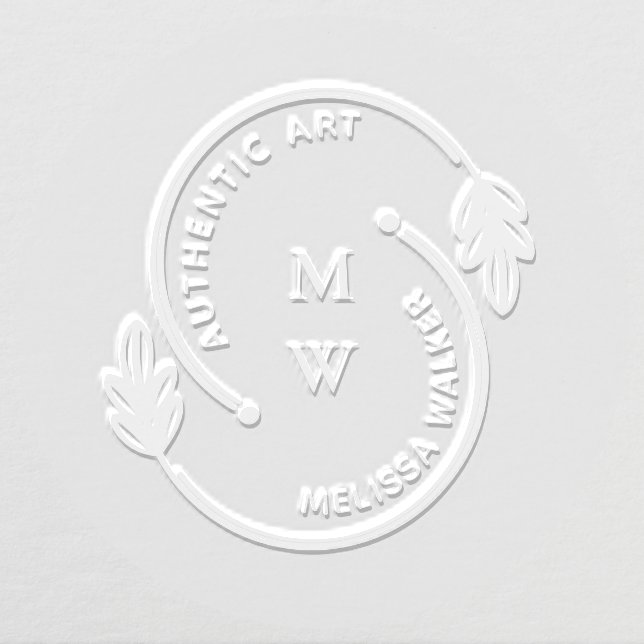 Double Monogram Seal of Authenticity Artist Embosser (Design)